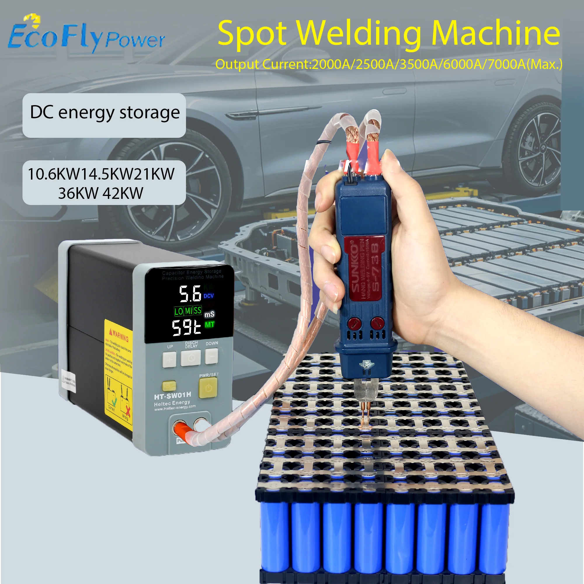 Capacitor Spot Welding Machine 10.6KW 14.5KW 21KW 36KW 42KW Pulse Current Spot Welding Machines for Pure Nickel Welding