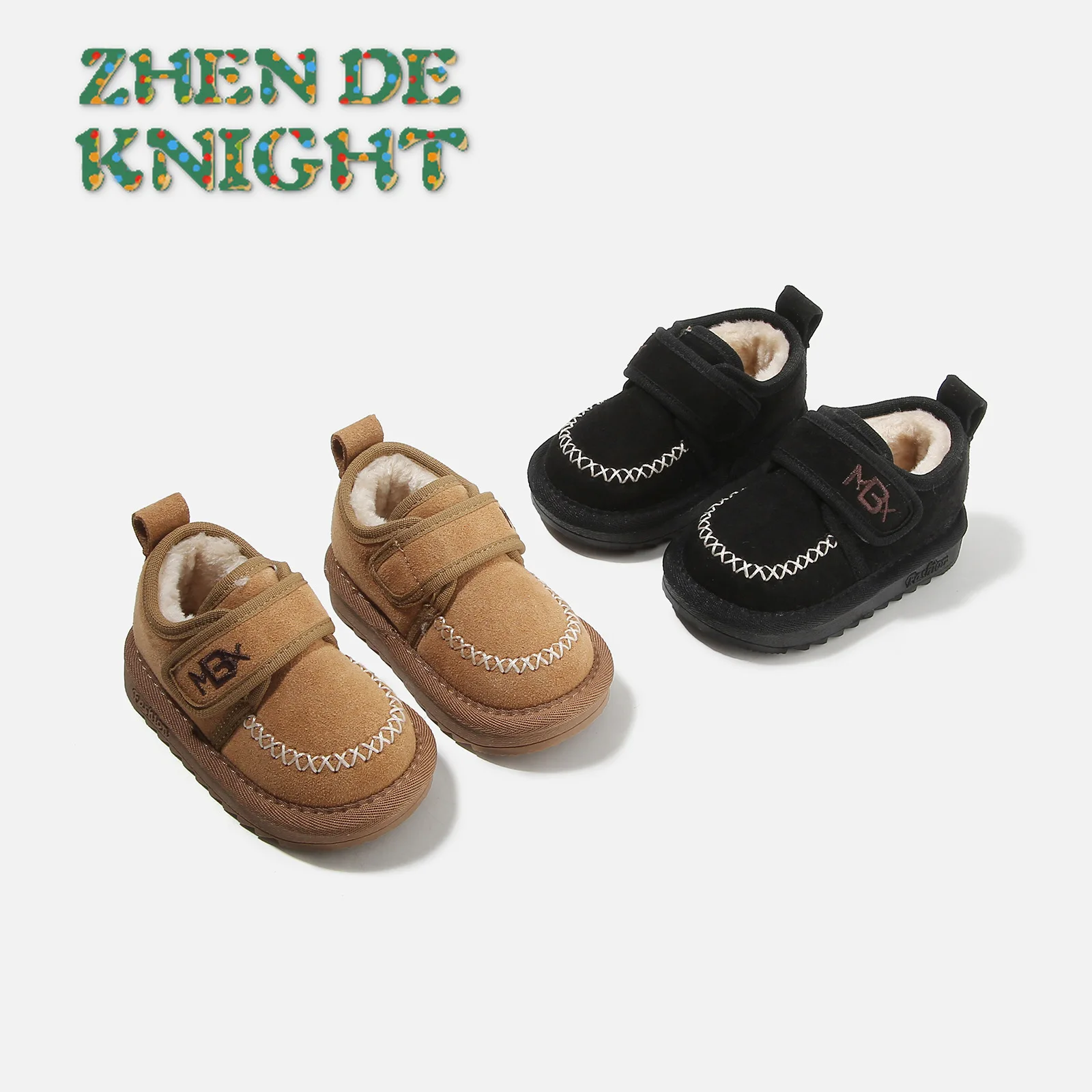 

Новое поступление 202, детская осенне-зимняя теплая хлопковая обувь для мальчиков и девочек, однотонная повседневная обувь на флисовой подкладке с нескользящей мягкой подошвой