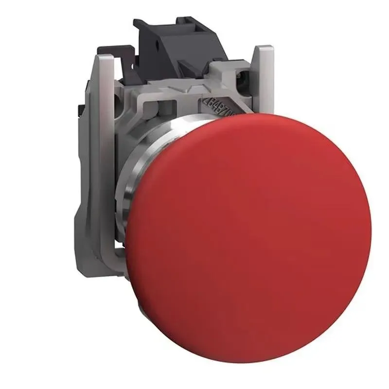 for Pushbutton Switch Open Panel Mount Red Round Chrome Mushroom Head  Contact