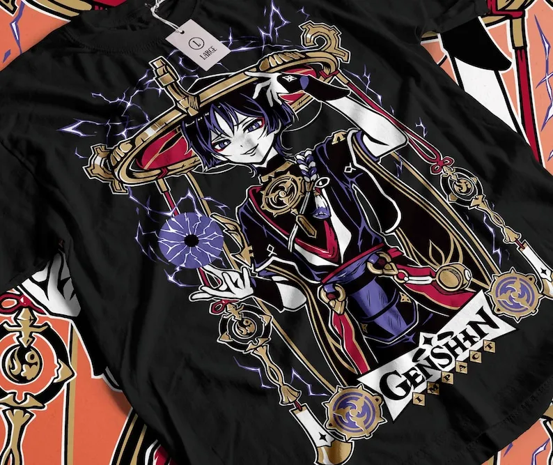 Genshin darbe Unisex T-Shirt - Scaramouche wandt-shirt Kunikuzushi