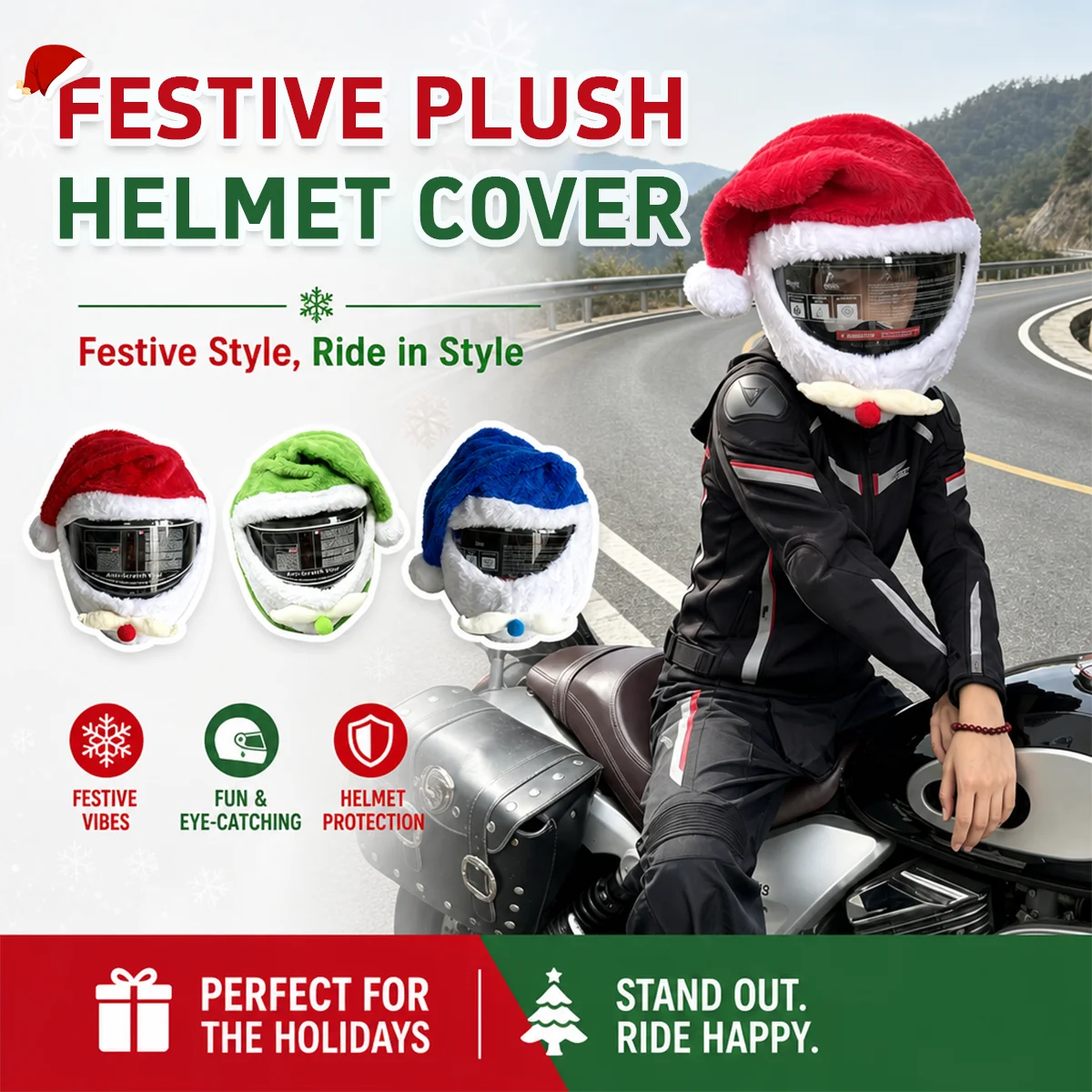 Motorcycle Full Helmet Cover Cartoon Plush Green Animal Helmet Cover Fabric Protection Funny Helmet Cover Motorcycle Accessories