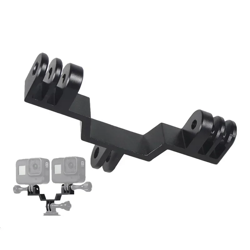 

Metal Dual Mount Bracket Camera Tripod Mount Base Connect Seat Monopod Stand Holder for Gopro Max 10 9 8 for DJI Action 2 Camera