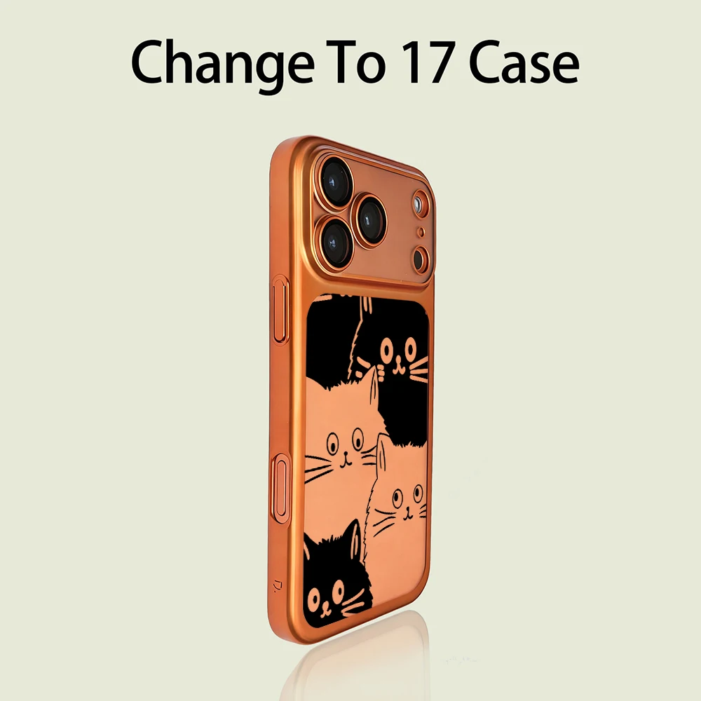 Niedliche Katzen-Schutzhülle für iPhone 13 Pro Max Hüllen iPhone 17 11 12 13 ProMax 16 14 15 Plus 17 Air PC Mattierte Sturzsichere Hülle – Detail 4