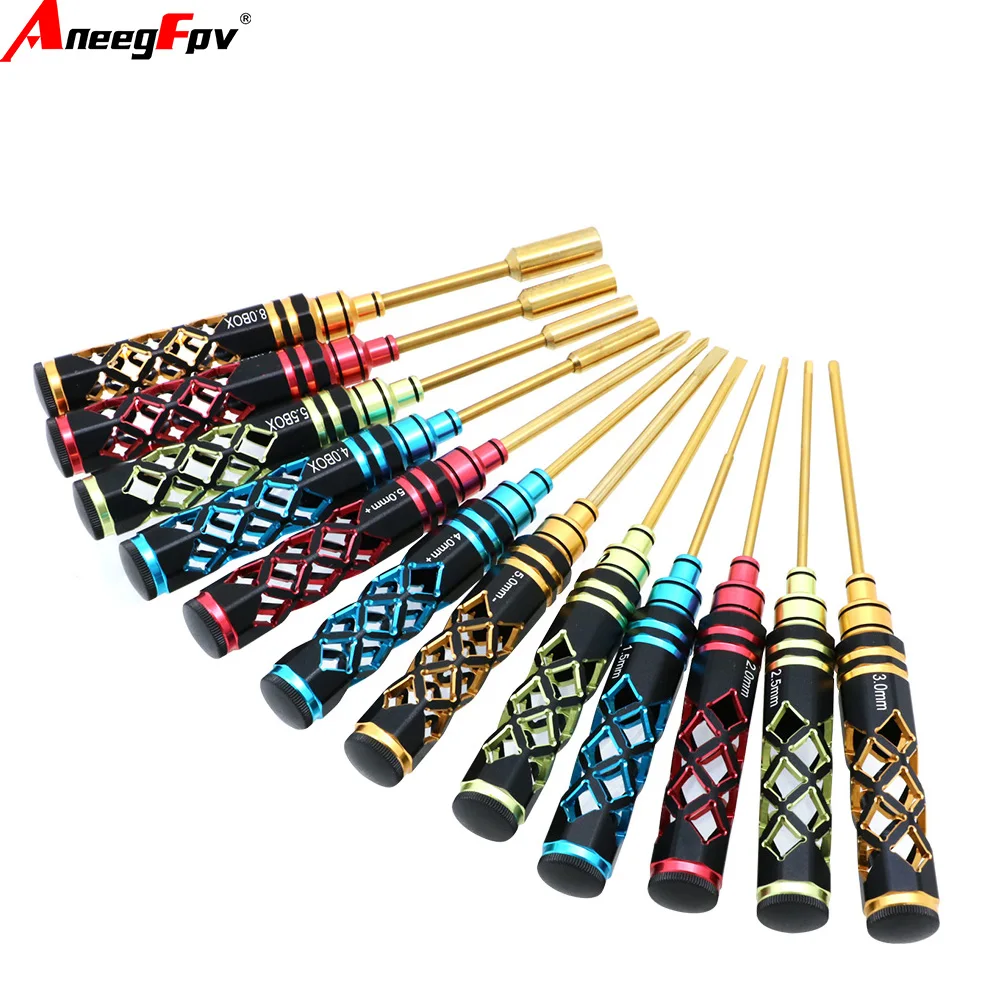 

4pcs RC Hex Driver Set Hex Allen Screwdriver Titanium 1.5/ 2.0 / 2.5 / 3.0 / 4.0 / 5.5/ 7.0/ 8.0mm for RC Car Quadcopter Drone