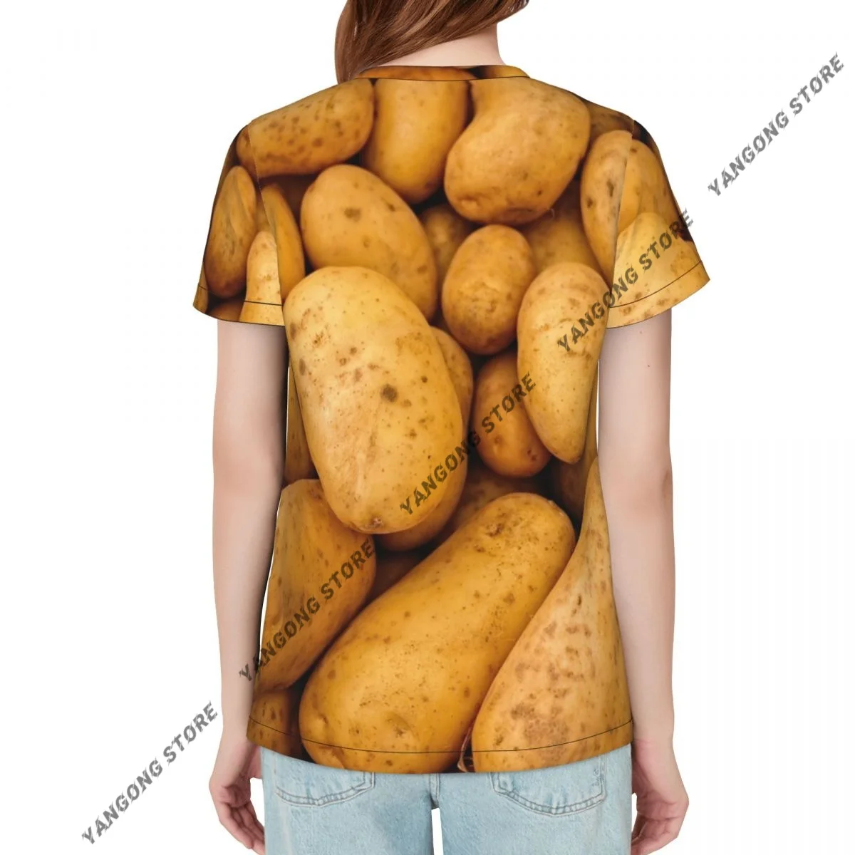 Women's T-shirt ladies casual Potatoes female T-shirt short-sleeved T-shirt summer thin tops