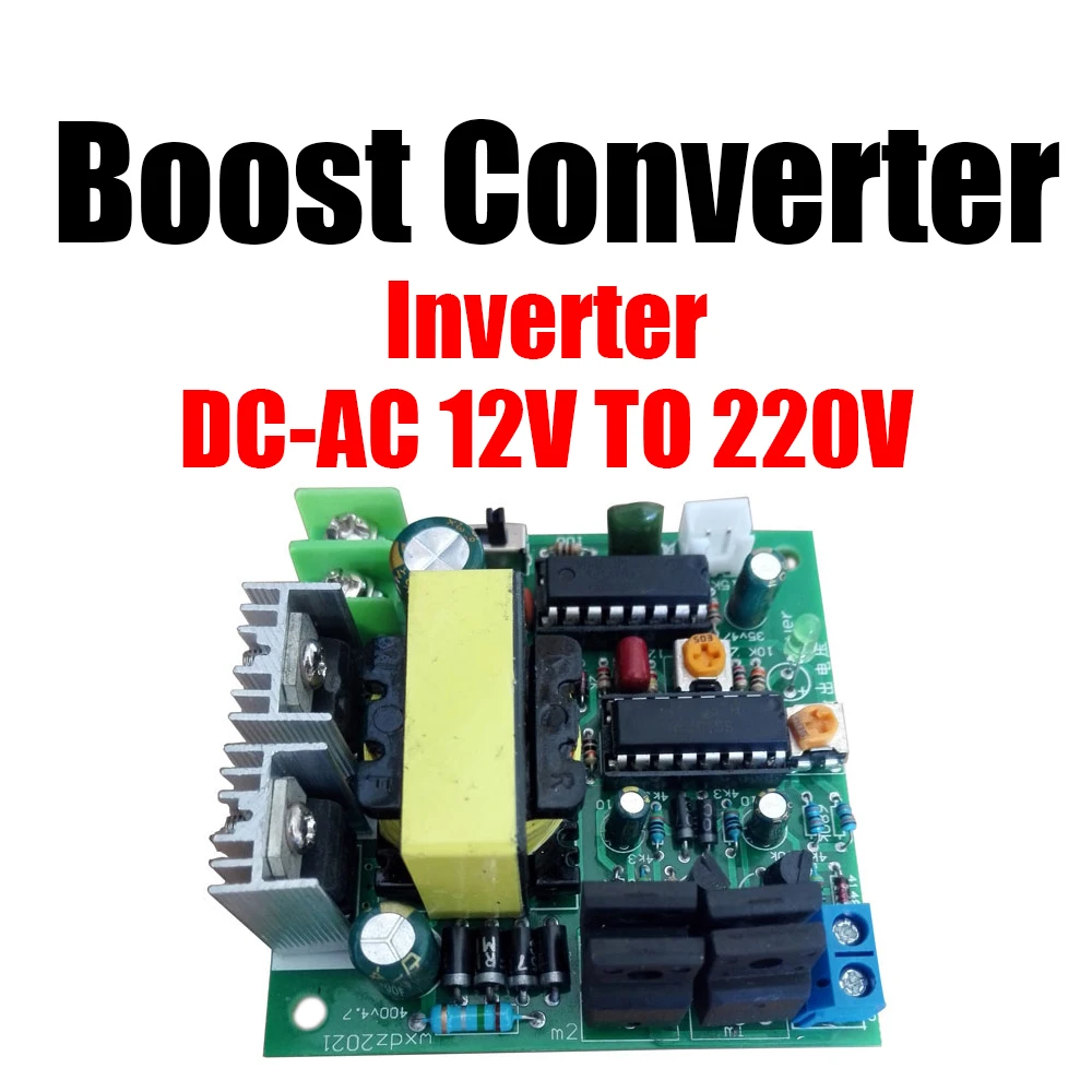 Imagem -02 - Modificado Wave Inverter Circuit Board Bateria de Lítio Boost Power Converter dc para ac 100w dc 12v a 220v ac 50hz 60hz