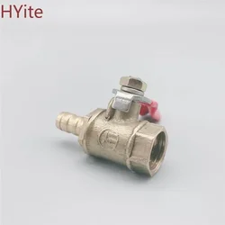 Brass Barbed ball valve 4-12 Hose Barb 1/8'' 1/2'' 1/4'' Female Thread Connector Joint Copper Pipe Fitting Coupler Adapter
