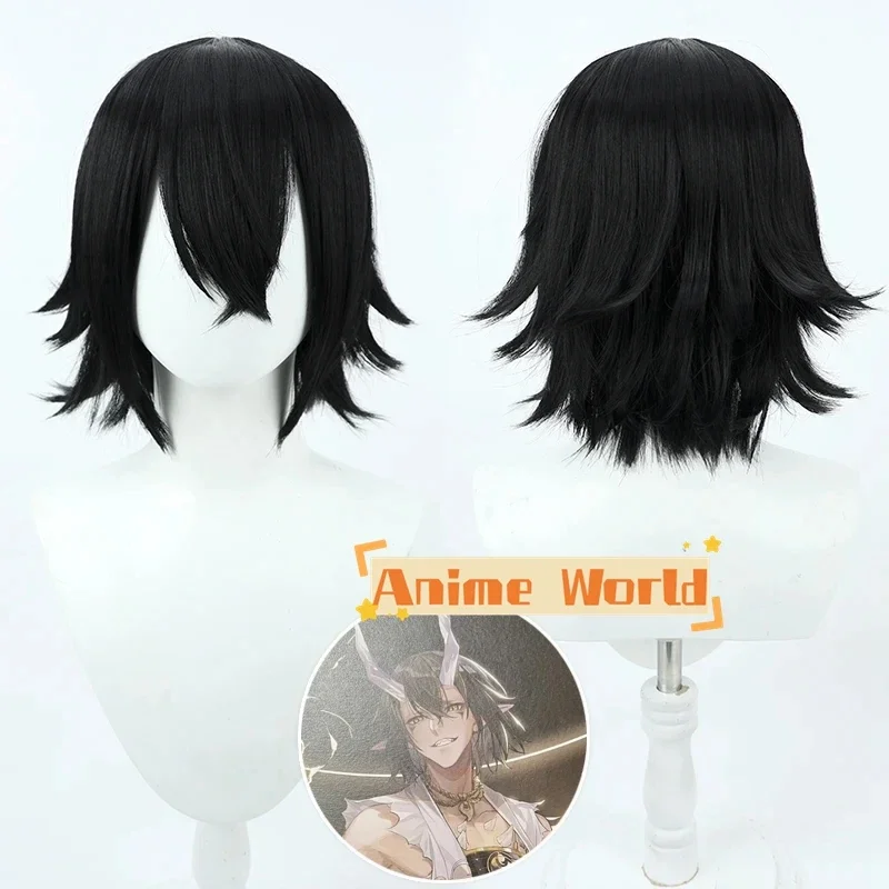 

Anime Onmyoji Kyle McCarley Cosplay Wig Short Black Synthetic Hair Heat Resistant Halloween Role Play