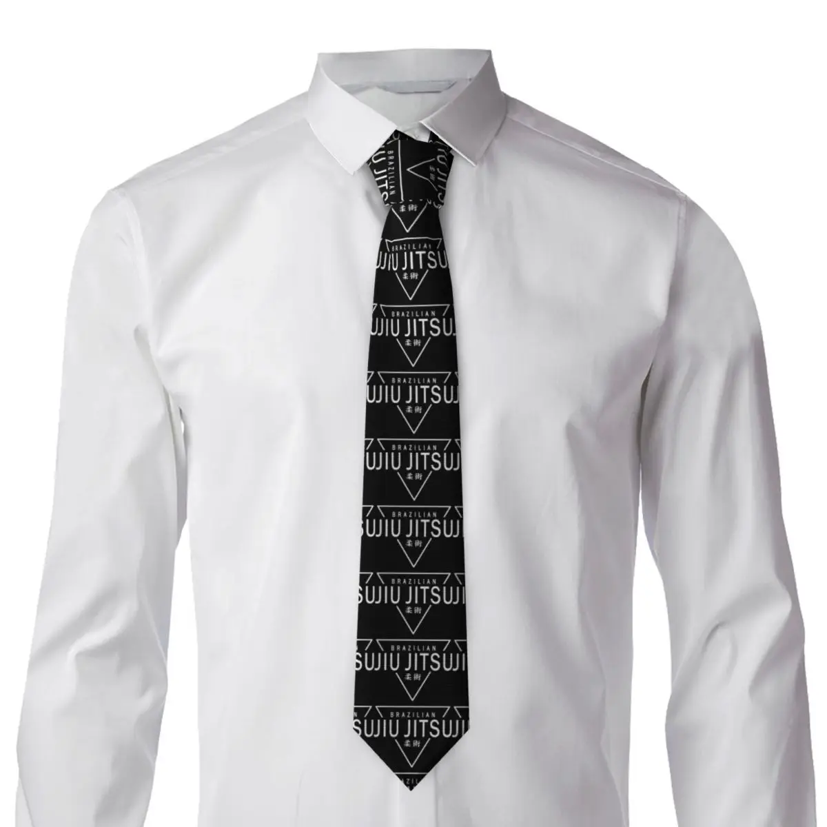 JIU JITSU - BRAZILIAN JIU JITSU Necktie for Men Silk Polyester 8 cm Neck Ties Party Accessories Tie Casual Gravatas