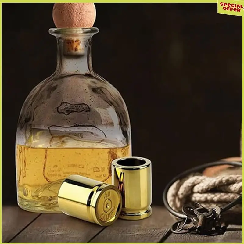 A34R 4Pcs 50 CAL SHOT GLASSES SHOT Wineglass , Shot Wineglass Hold 90Ml