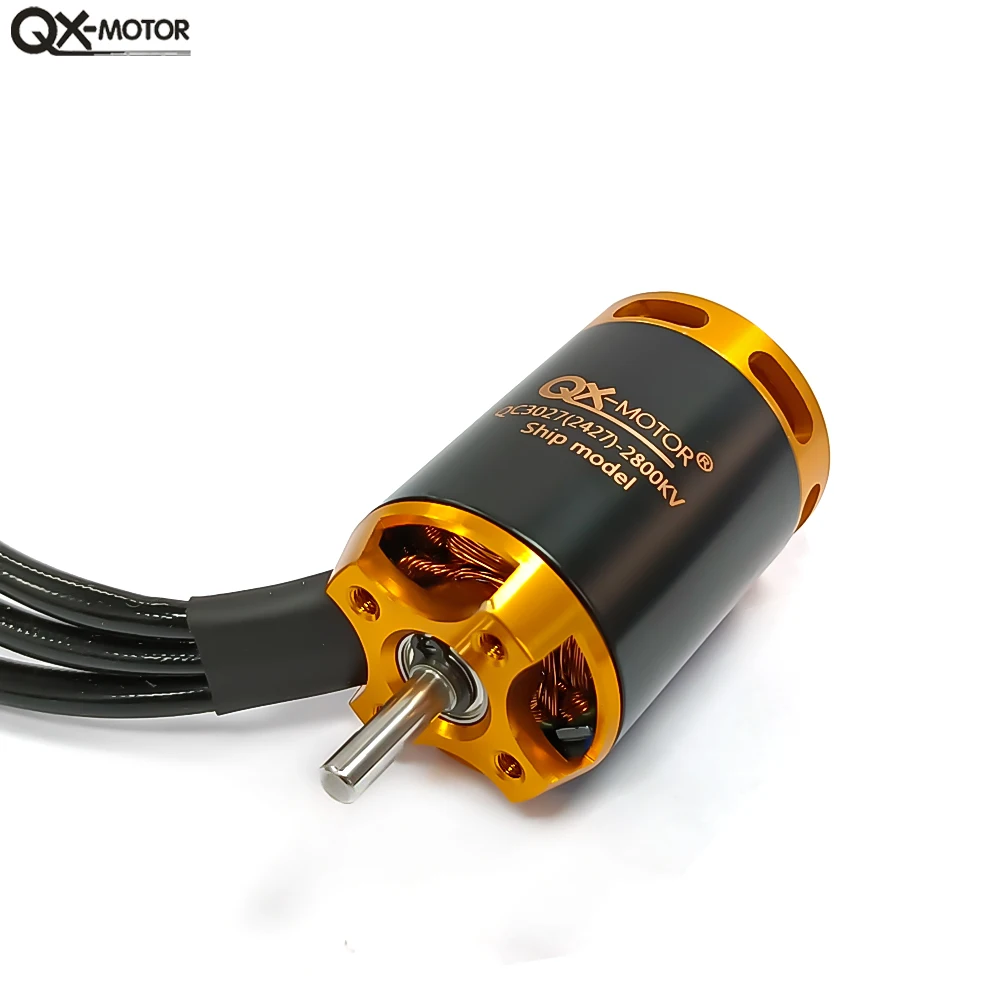 QX-MOTOR QC3027 2427 silnik bezszczotkowy 2800KV 3600KV 3800KV użyj 120A ESC dla modelu łodzi RC zdalnie sterowane części zabawek