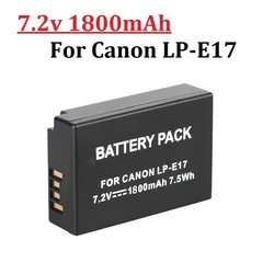 1800mAh LP-E17 LPE17 E17 Battery for Canon EOS RP M3 M6 200D 77D 750D 800D, Rebel T6i T8i T6s SL2, KISS X8i Camera