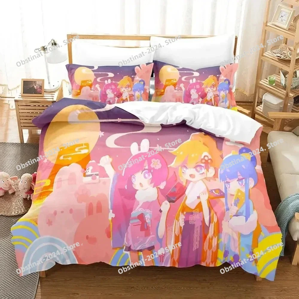 

Anime Muse Dash Game Printed Bed Set Duvet Cover Pillowcase Bedding Set Bed Linen Sheet Quilt Cover Full Queen King Size