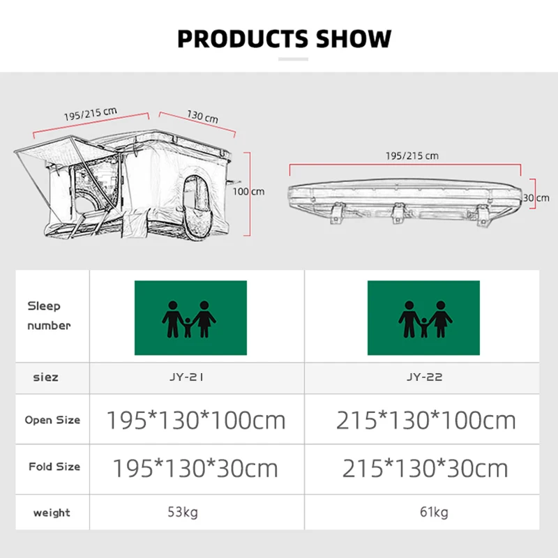 Roof tent suitable for SUV pickup MPV installation