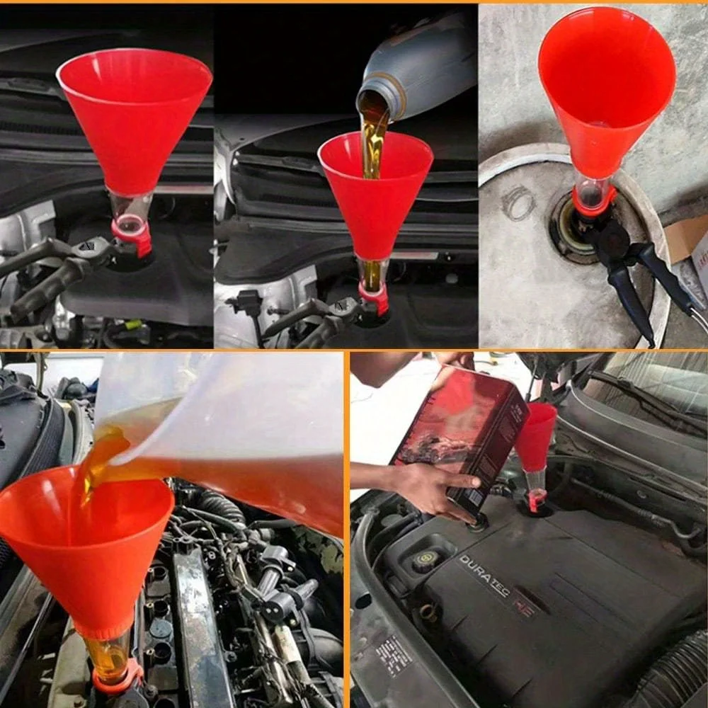 Imbuto universale regolabile - PVC senza perdite per il cambio dell'olio automobilistico