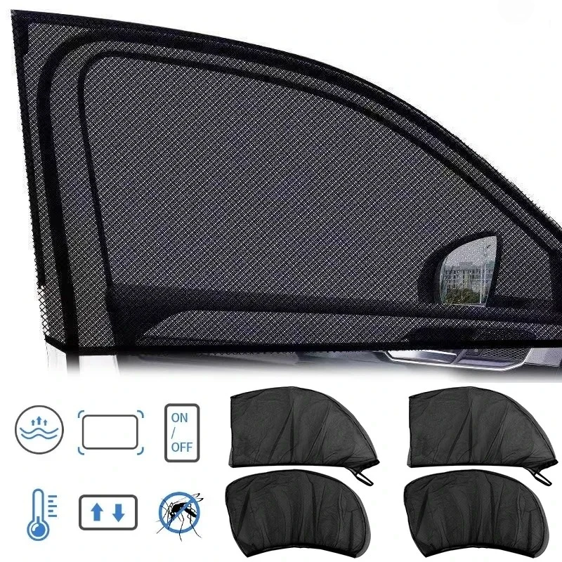Car Sunshade Anti-mosquito Insulation UV Protective Glass Sunscreen Mesh Reflective Sunshade Protective Window Film For SedanSUV