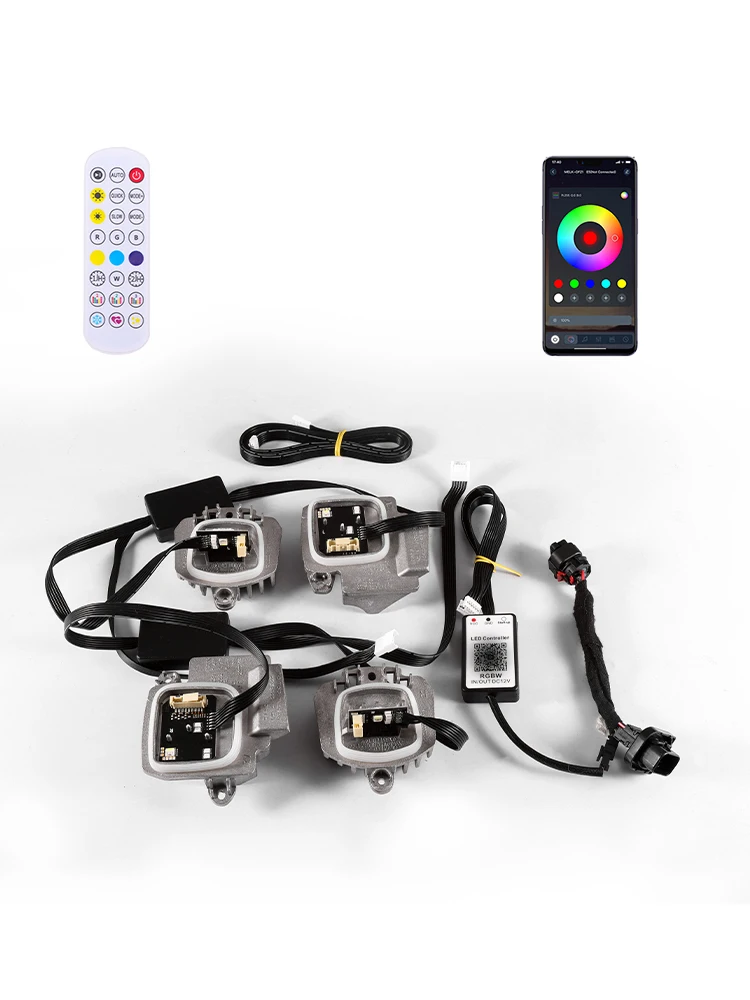 RGB Blauw Rood RGBW DRL LED Unit Fit Voor 2022 BMW M3 M4 G22 G23 G26 G80 G82 430i M440i Laser koplamp Dagrijverlichting