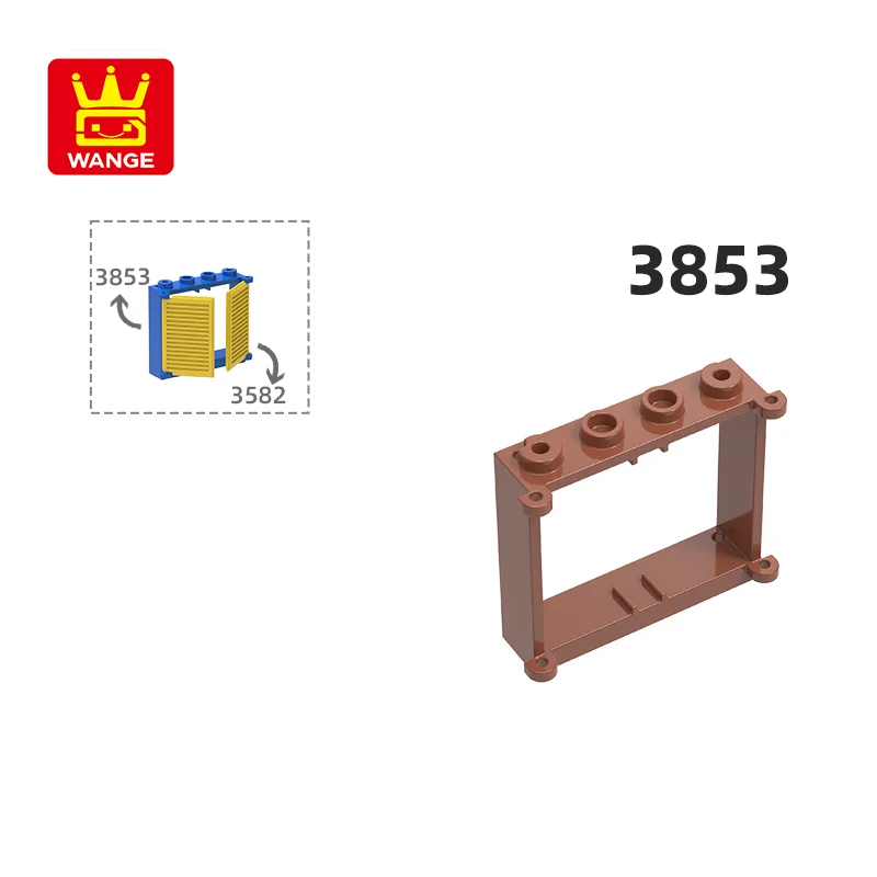 

Wange 3853 100g/59Pcs Window Frame and Door Frame Building Block Moc Color Accessories Compatible with Brick Children Toy Gift