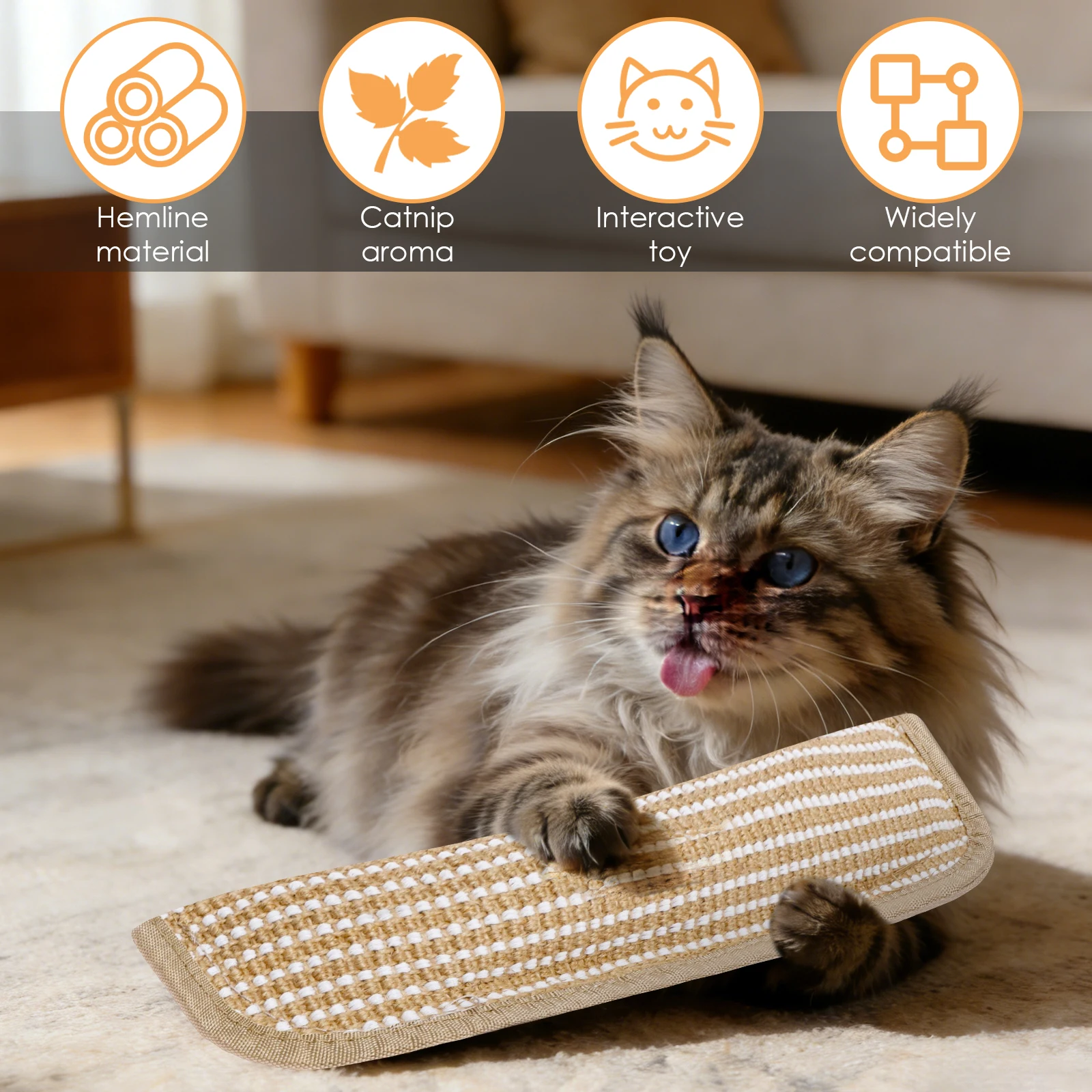 3 قطع وسادة خدش للقطط من حبل ا - مراجعة Catnip Toys وسعره