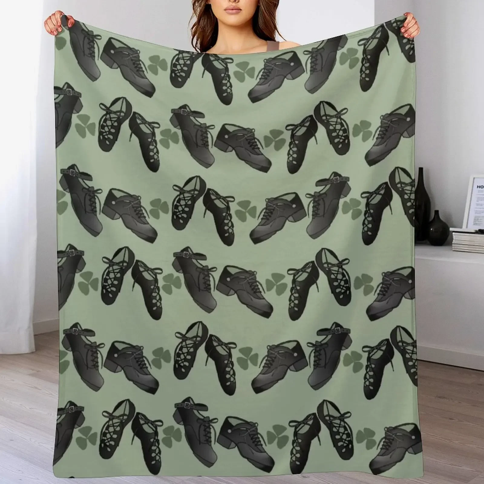 

Irish Dancing Shoes Throw Blanket Giant Sofa Luxury Brand Furrys Tourist Blankets