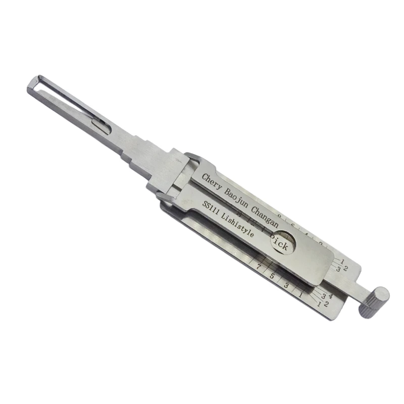 Lishi Chery Baojun Changan 2 in 1 Locksmith Tool Lock Pick & Decoder Vertical Milling for Changan Chery Baojun Wuling Models
