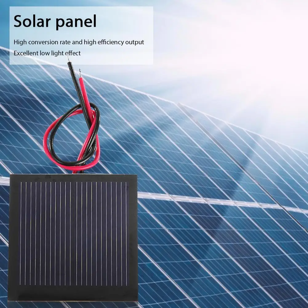 1V 200mA Polycrystalline Silicon Solar Panel 0.2W Compact DIY