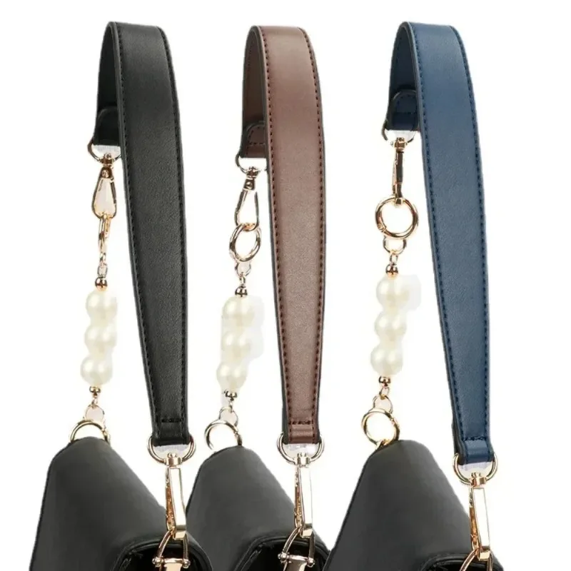 

Leather Bag 100% Genuine Strap Handbags Handles For Handbag Short Bag Strap Purse Strap Golden Buckle Replacement Bag Belt men