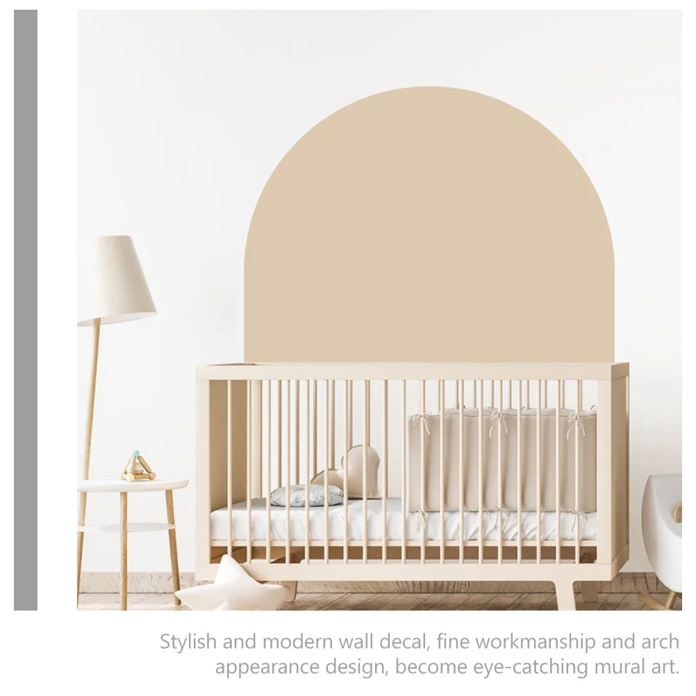 

Geometric Wallpaper Arch Wall Sticker Half-Circle Headboard Decal Semicircle Decor For Living Room Bedroom