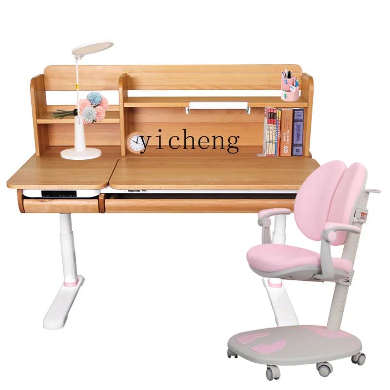 Yy Beech Study Table Children's Desk Solid Wood Writing Desk Household Tables and Chairs