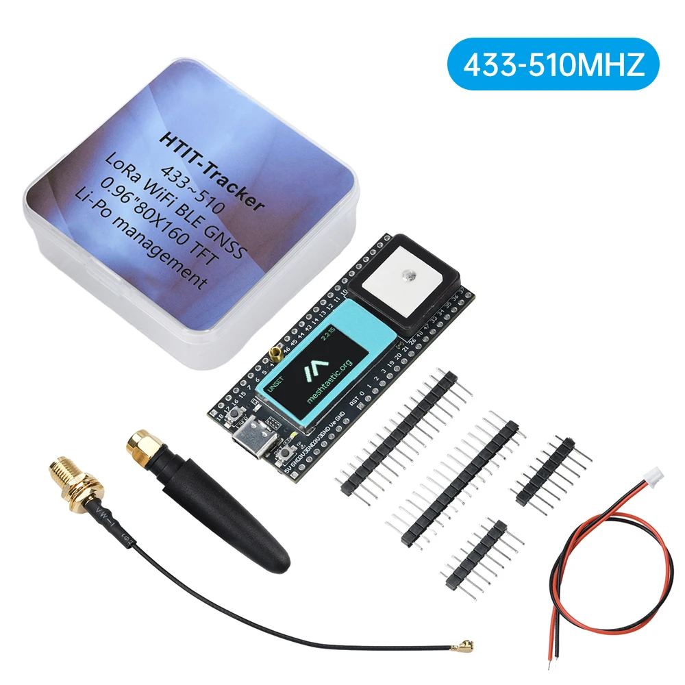 Rastreador sem fio LoRa ESP32-S3FN8 + SX1262 + UC6580 suporta WiFi/Bluetooth/LoRa/Gnss/rastreamento GPS integrado para localização tipo C