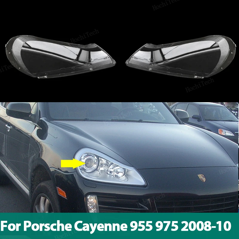 

Car Headlight Lens Cover Transparent head light lamp Shell Lens Light Protection for Porsche Cayenne S GTS E1 9PA 955 957 08-10