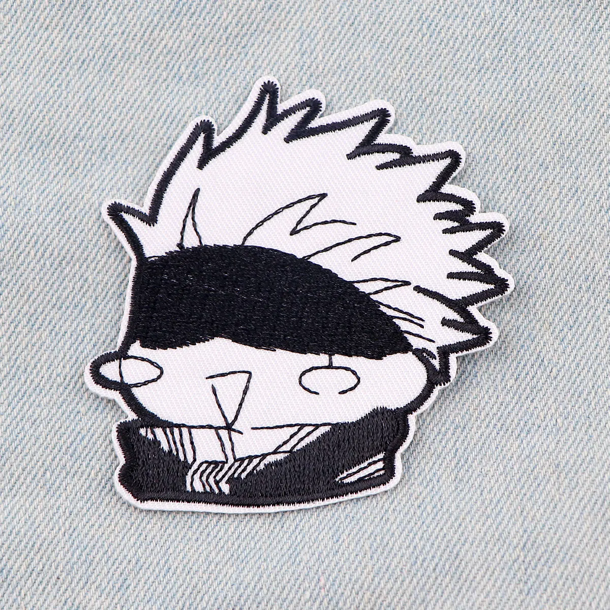 Gojo Embroidered Patches on Clothes Stickers DIY Ironing Appliques Manga Anime Patches for Clothing Jacket Jeans Stripes