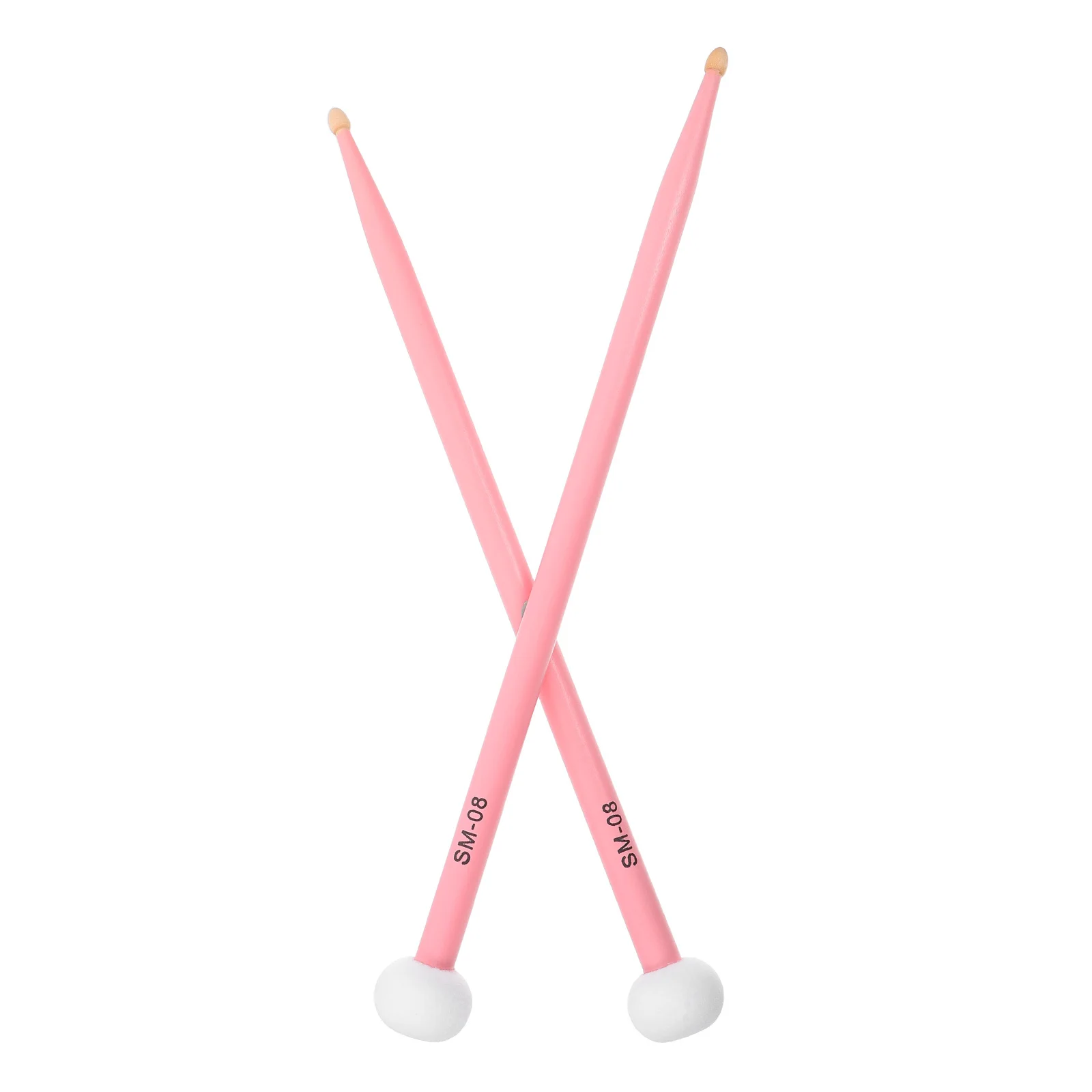 

1 Pair Maple Wood Drumsticks Dual-Head Felt Protection For Kits Timpani Percussion Accessories Comfortable Grip Durable