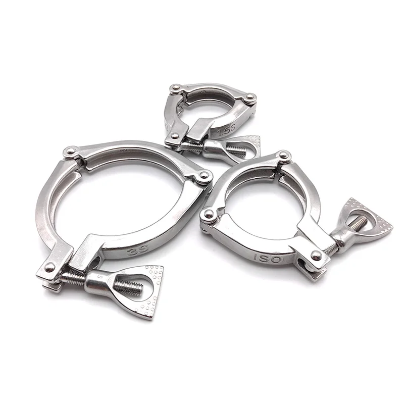 

1,5 "2" 2,5 "3" 4 "SS304 Трехсекционный санитарный трехзажимной шарнирный наконечник 50,5 64 77,5 91 119 мм Клевер Фитинг для труб Самодельного пивоварения