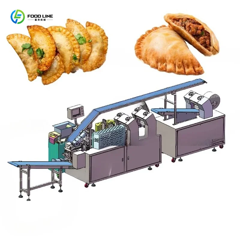 Automatic High Speed Empanada Making Machine Multifunctional Curry Puff Dumpling Production Line