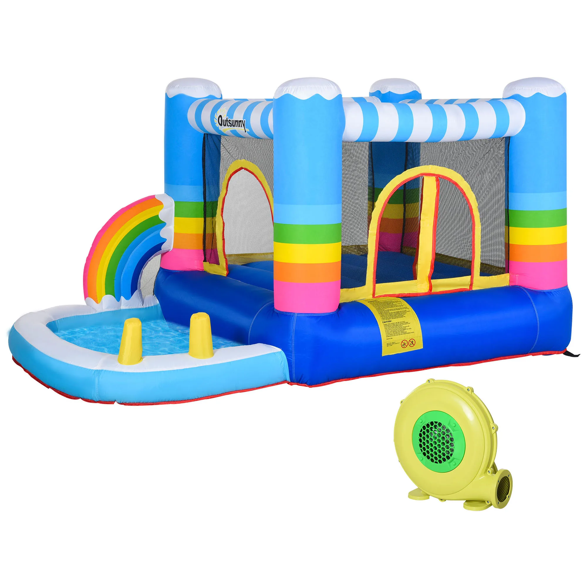 With a Great Layout and Fun Design, Our Outsunny Inflatable Bounce House Will Be the Talk of All the Kids in the Neighborhood! W