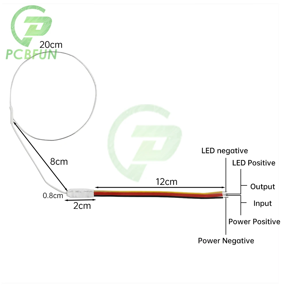 DIY Luminous Touch River Tischmodul-Kit – LED-Treiber-Lichtleiste mit 3–24 V Touch-Sensor, Metallspule für Heimdekoration