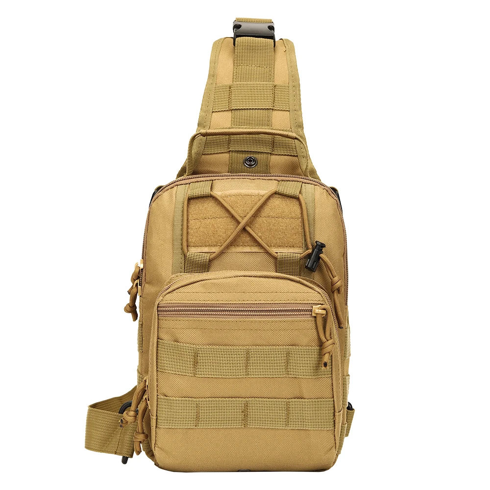 Most Popular Men's Tactical Shoulder Bag Custom Logo Fashionable Waterproof Polyester Lining Low-Priced Internal Frame