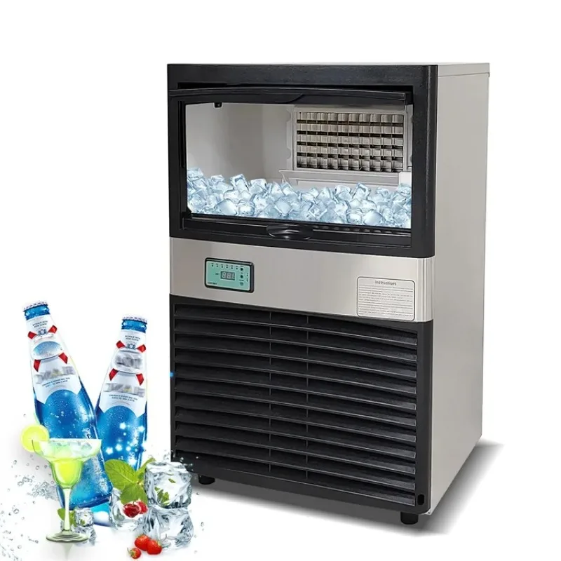 Hotel Restaurant Upright Ice Making Machine, Commercial Clean Ice Cubes