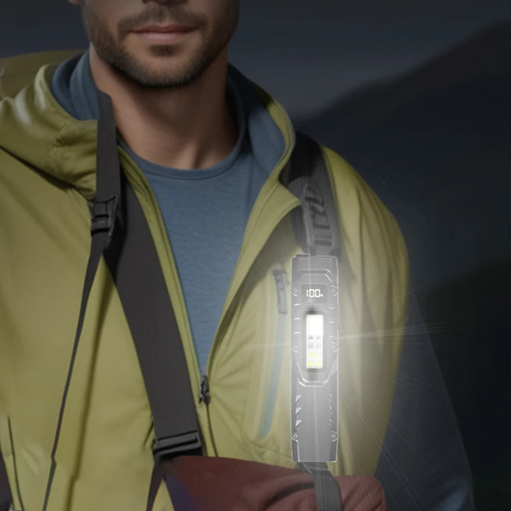 ไฟฉาย LED อัลตร้าสลิมพร้อมคลิปปากกาไฟตั้งแคมป์ขนาดเล็ก 1200LM ไฟฉายพกพาแบบพกพา 1000mAh สำหรับตั้งแคมป์ตกปลาเดิน