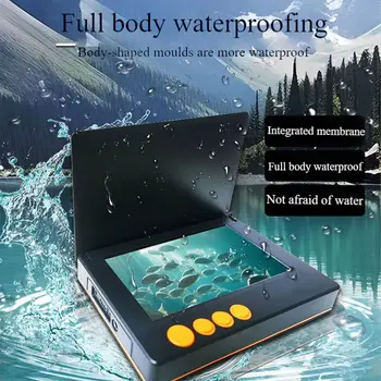 Telecamera subacquea da pesca HD da 4,3/5 pollici, 12 luci a infrarossi, telecamera fishfinder per pesca sul ghiaccio, lago, mare, barca, kayak 6 best sales telecamera per barche - №3