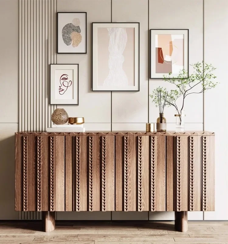

Nordic Restaurant Tea Cabinet Quiet Wind Home Entrance Cabinet Living Room Storage