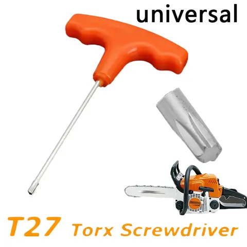 Destornillador Universal Torx T27 con mango en T de 15cm para Stihl para Makita #   0812 370 1000 para piezas de motosierra de herramientas de jardín doméstico