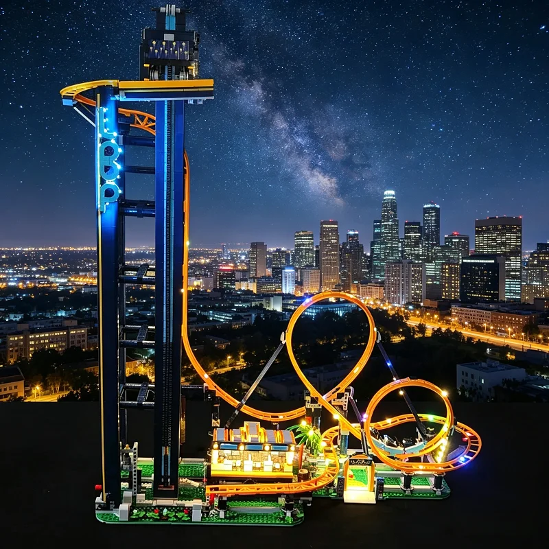 

(Только комплект ламп) Светодиодный набор для LEGO Loop Coaster, совместимый с 10303, идея для подарка своими руками