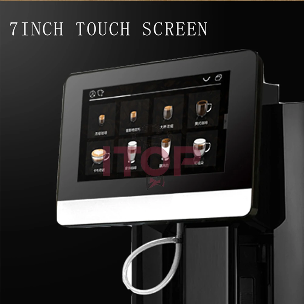 ITOP Automatic Coffee Machine ULKA 19 Bar 7 Inches Touch Screen Doul Boilers 20+ Coffee Menus Espresso Maker 110V 220V