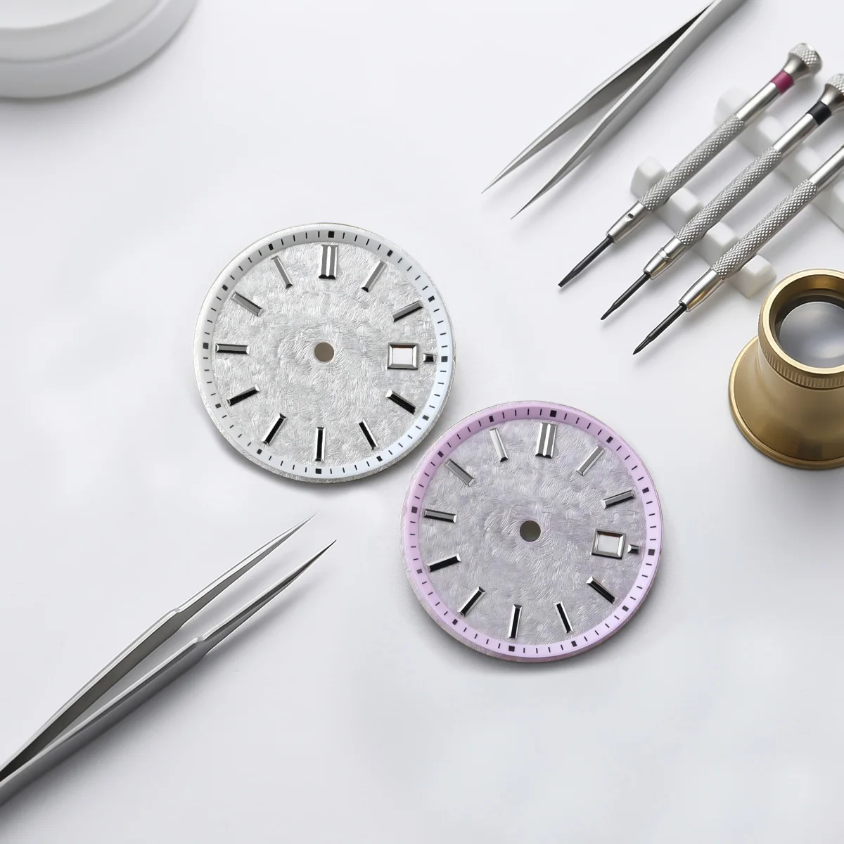 23mm NH05/NH06 Women's Watch Dial No logo Stereo Bar Index For Seiko Grand Heritage Automatic Movement Lady Case Mod Parts - view 3