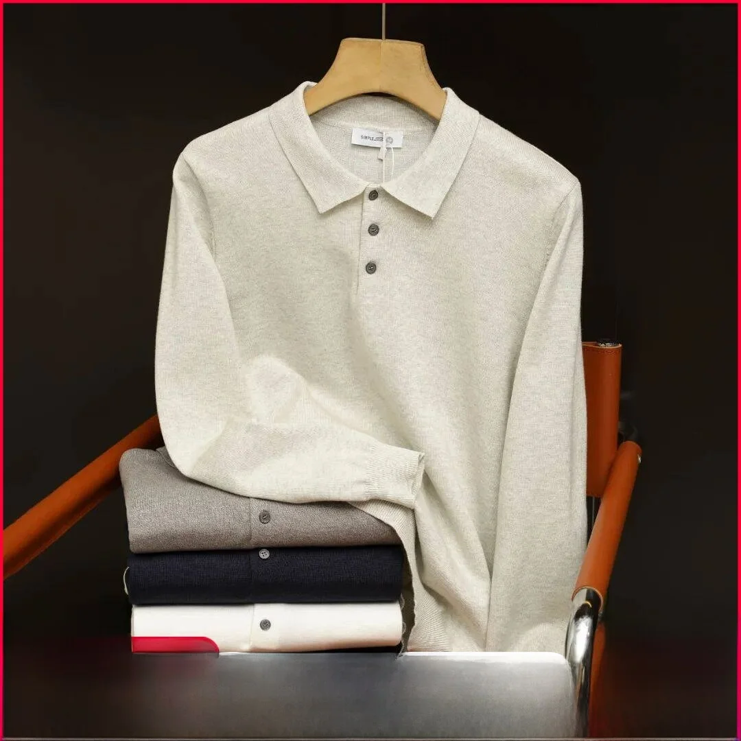 

Ele Men's Casual Ne Knitwear Comfortable Skin-friendly Busin Leisure Sweater Polyester Cotton Blend Spring Autumn