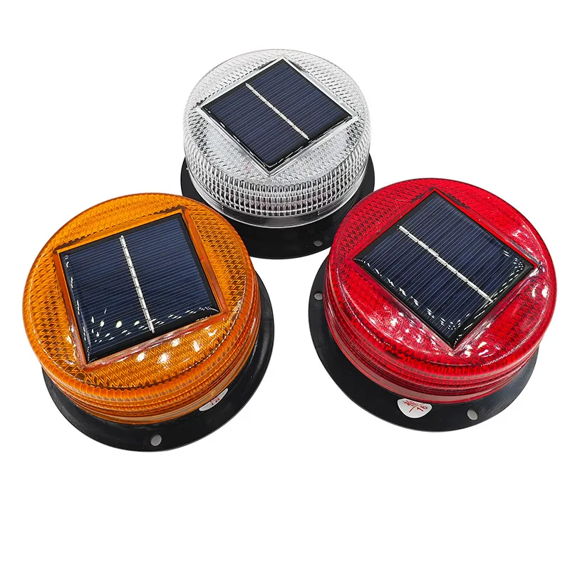 Night LED Solar Warning Light, Flashing Light, Magnetic Suction Car Mounted Flashing Light, Booth, Marine Flashing Signal Light