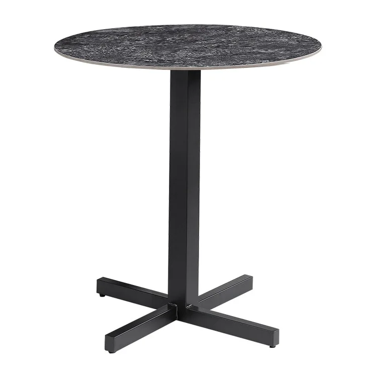 Dark gray simple business reception small, round table