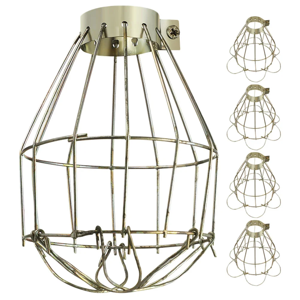 5 Pcs Reptile Anti-scald Ceramic Light Chain LED Covers Pendant Lamp Protector Cage Shade Bulb